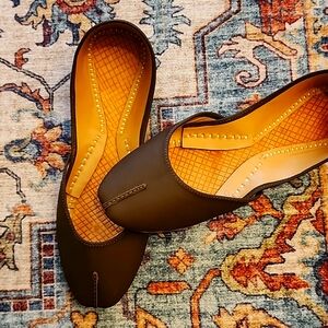 FREE With Purchase $35 or more LEATHER Flats Khussa Shoes NEW Handmade 6 to 7